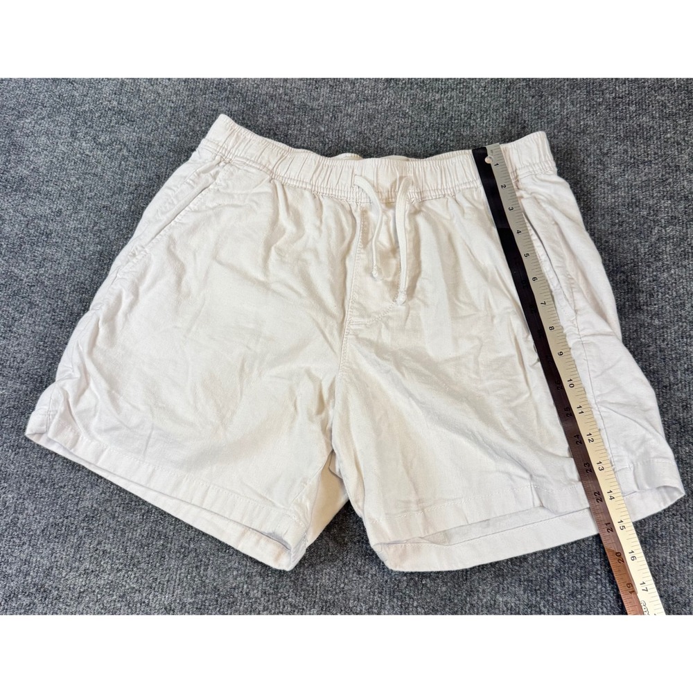 Hollister Mens Cream Elastic Waist Drawstring Casual Shorts Size Small Off-White - Picture 3 of 5